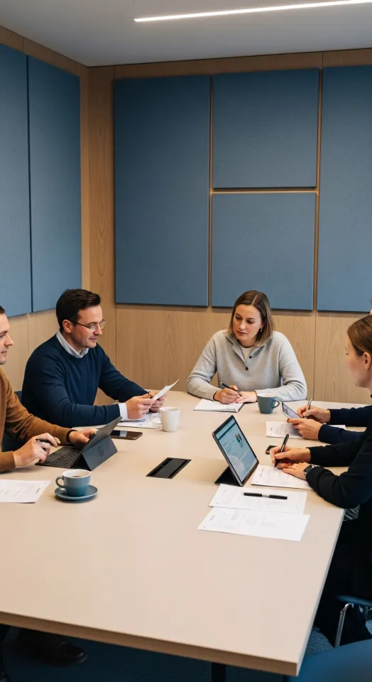 Processo de seleção com equipa de investidores e fundadores